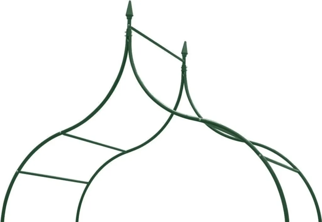 Arche à rosiers décorative en acier vert foncé résistante aux intempéries - 10