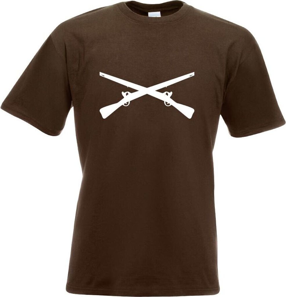 Kiwistar - T-Shirt - Chocolate - gekreuzte Gewehre Motiv Bedruckt Funshirt Design Print - mit Motiv Bedruckt - Funshirt Design - Sport - Freizeit -...