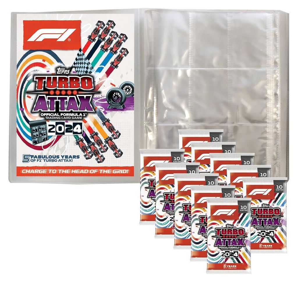Topps - Turbo Attax Formula 1 2024 - 1 album vuoto + 10 Immagine del prodotto 