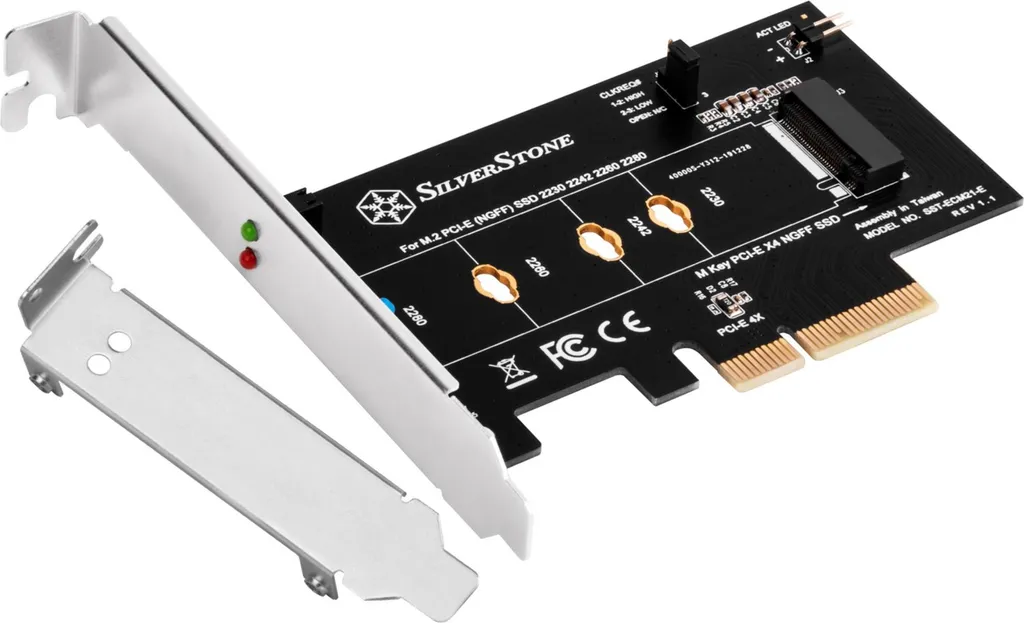 Carte d'extension SilverStone SST-ECM21-E Adaptateur SSD M.2 vers PCIe Gen 3