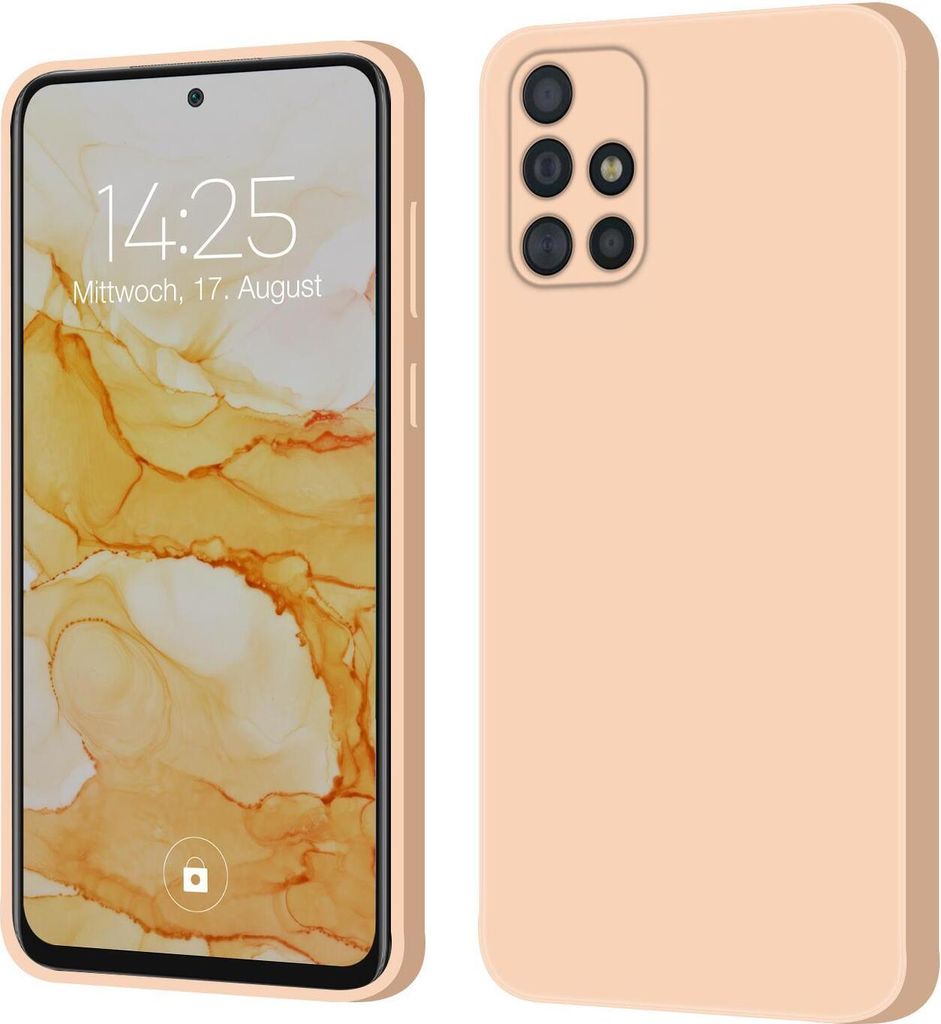 Hülle für Samsung Galaxy A51 Case Cover Bumper Silikon Softgrip Schutzhülle Farbe: Rosa