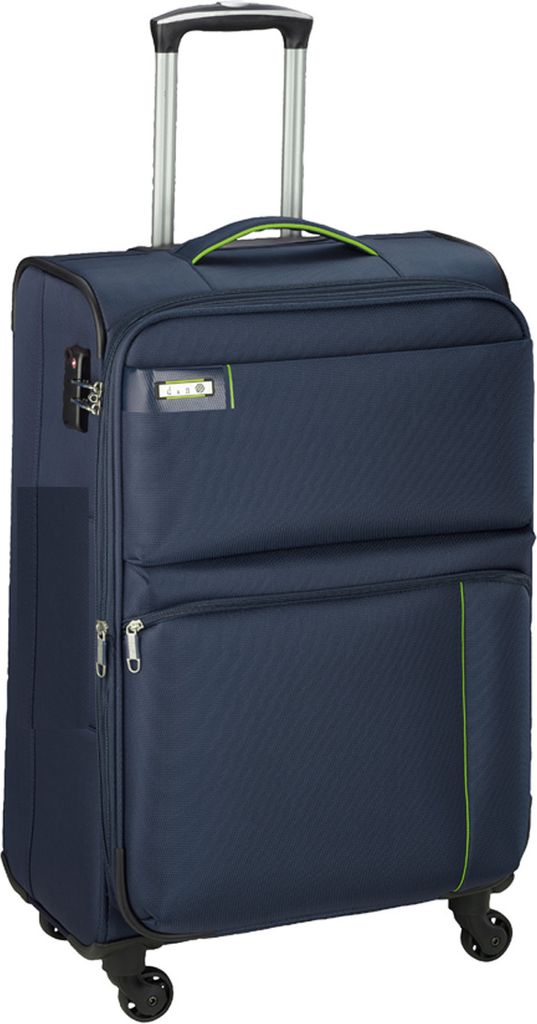 Bordgepäck Trolley klein 55 cm Leichte Stoff Rollen Koffer 35 Li Blau Bowatex