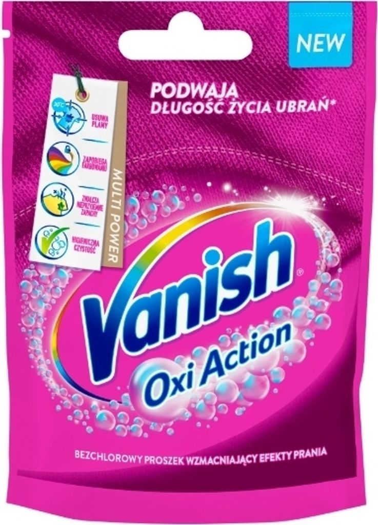 Vanish Oxi Action odplamiacz do tkanin Pink 30 g