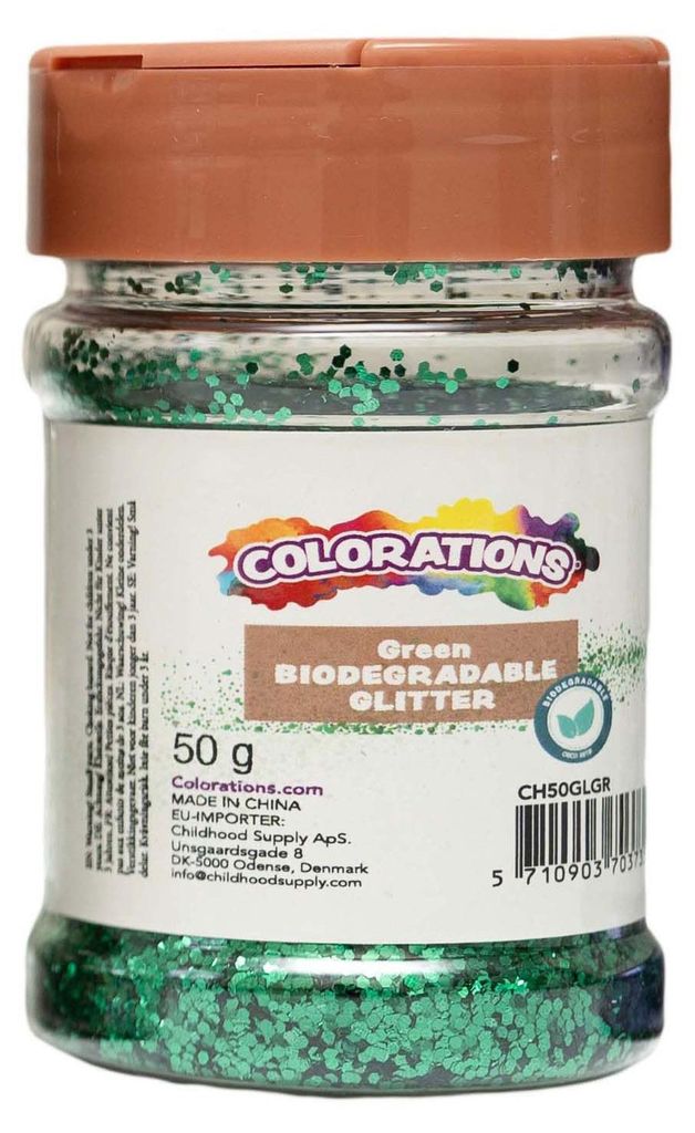 Colorations biologisch abbaubarer Glitzer grün 50g umweltfreundliches Basteln
