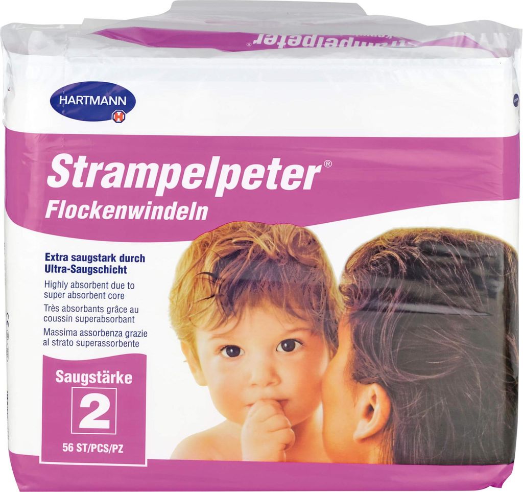 HARTMANN Strampelpeter chmýří plenky savost 2, 56 plenek Obrázek produktu 