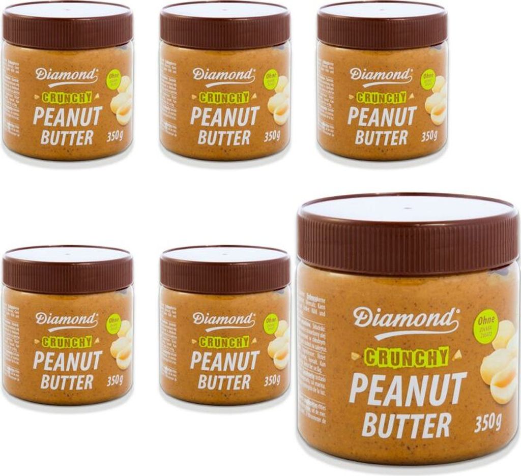 6er-Pack DIAMOND Erdnussbutter Crunchy - mit Produktbild 