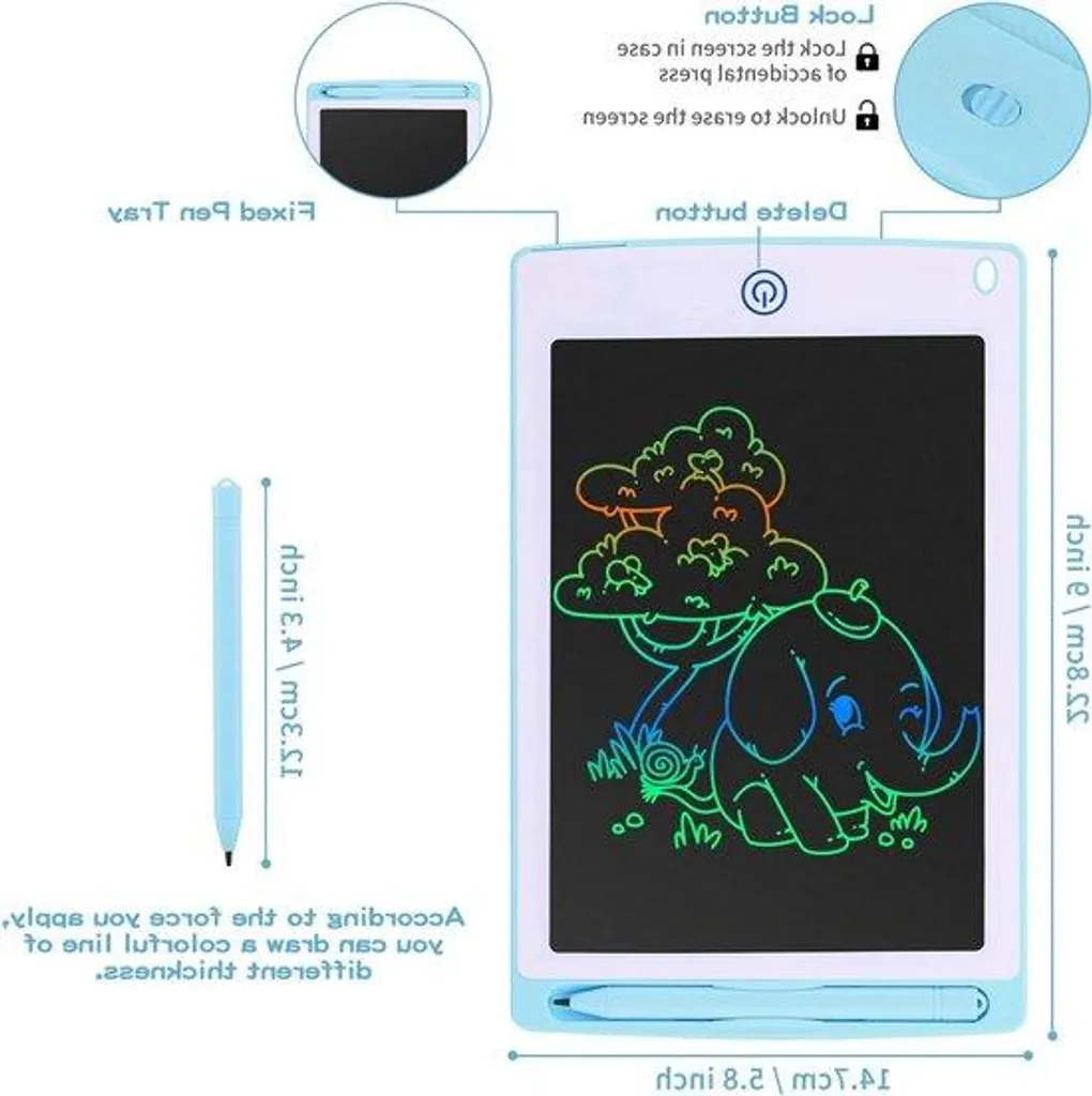 Tablette graphique LCD enfant 10 pouces sans lumière bleue ni papier