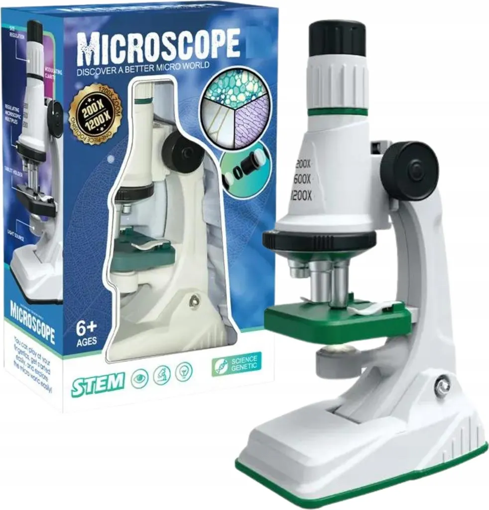 Microscope pour Enfants avec Accessoires Idéal pour Activités Scolaires