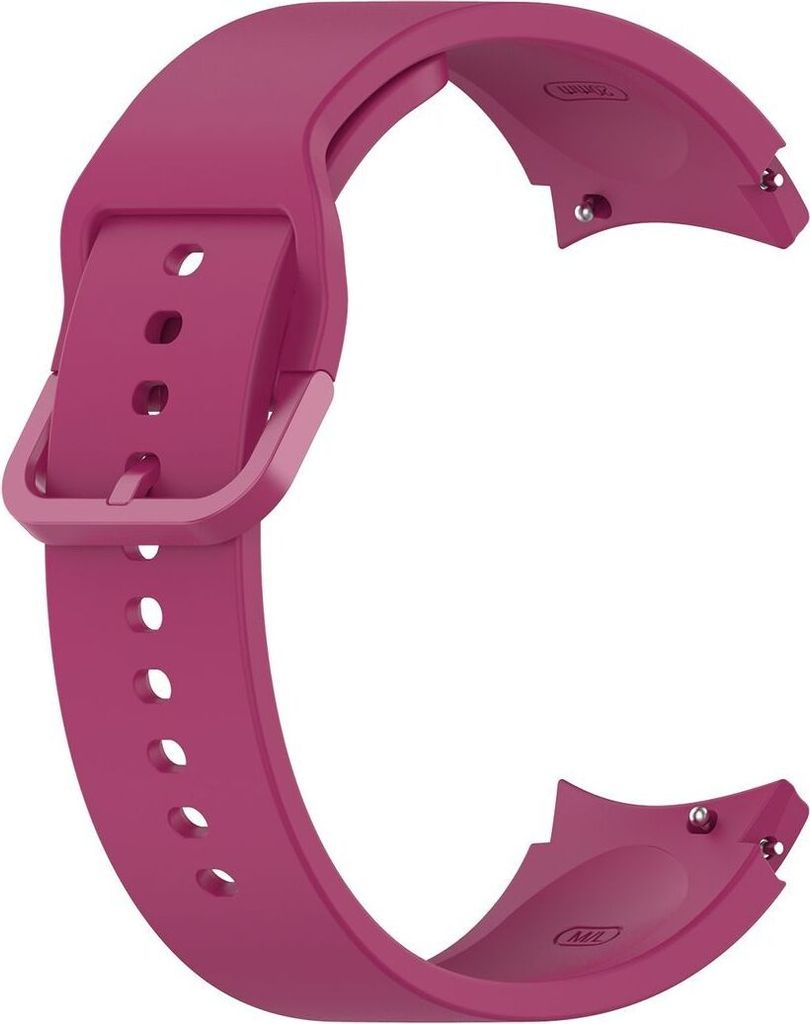 Sportliches Ersatzarmband für Samsung Galaxy Watch 4 & 5 - 20mm Flauschband Uhrenarmband Silikon, Farbe:Weinrot, Länge:Small