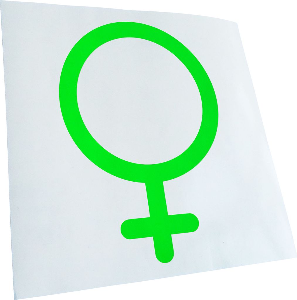 Kiwistar - Autoaufkleber - Weibliches Geschlecht - Neongrün - 40x28cm - Aufkleber für Auto, Laptop, Fahrrad, LKW, Motorrad mehrfarbig JDM Decal R...