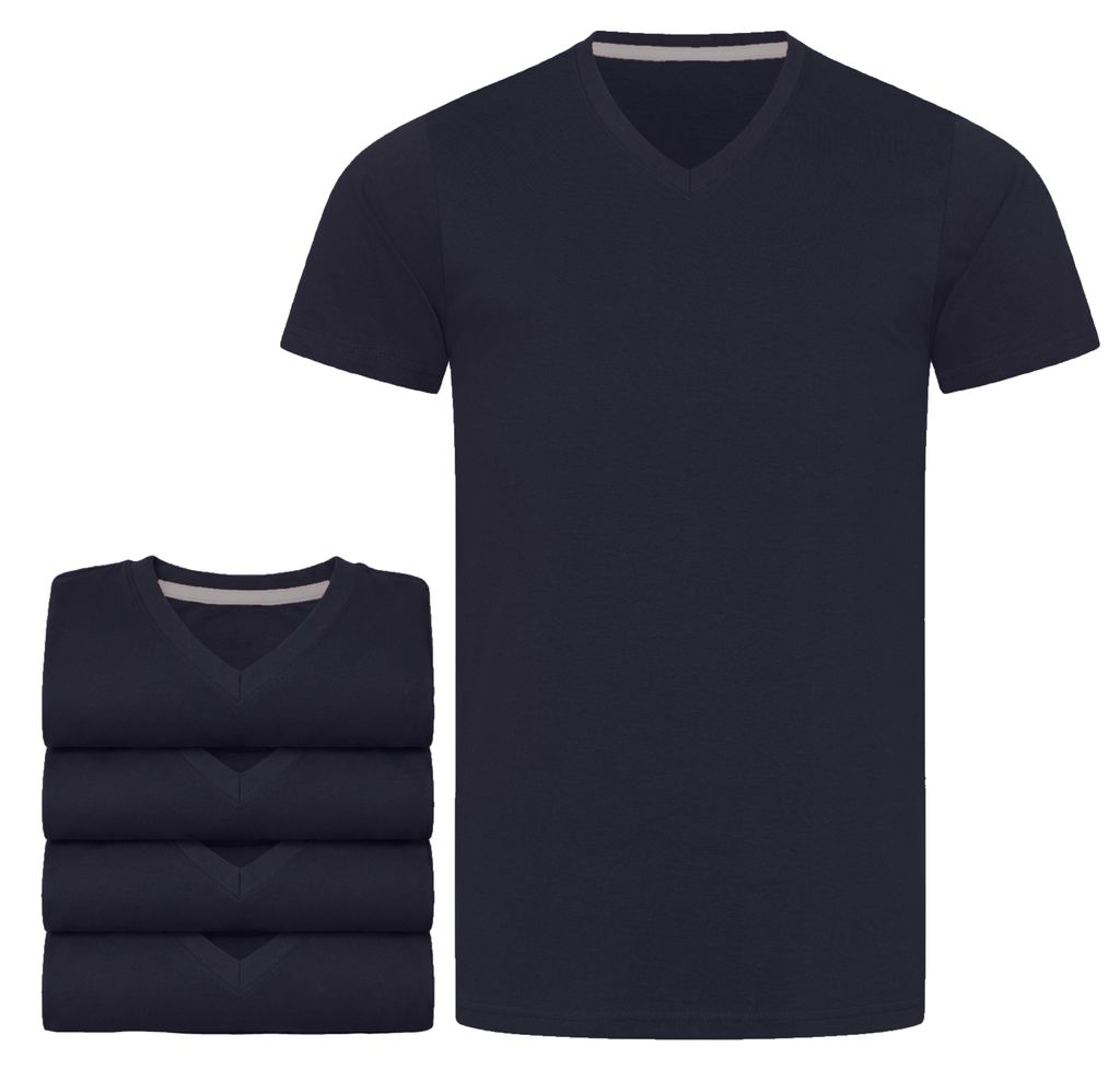 Mivaro Herren T-Shirt 5er Pack V-Ausschnitt - V-Neck Shirt Produktbild 