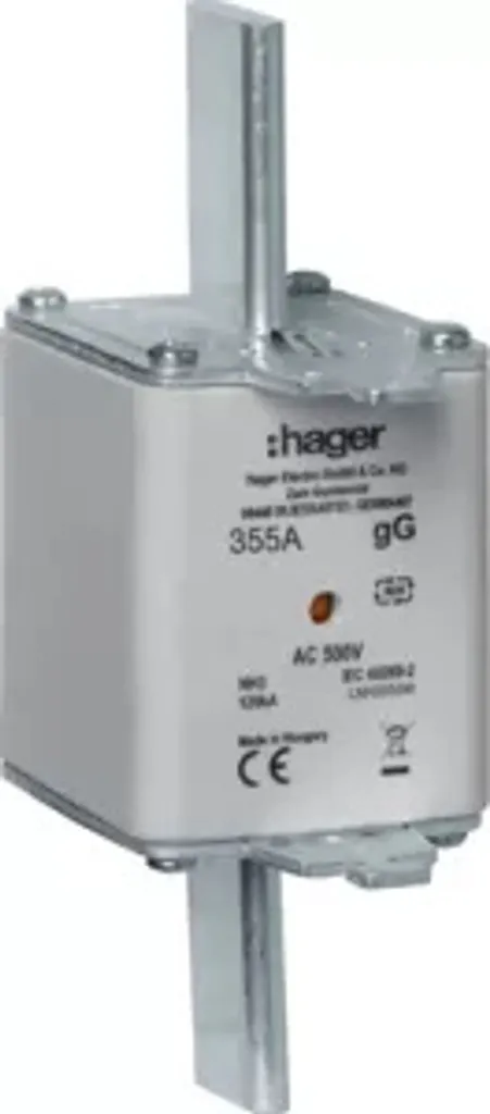 Cartouche fusible couteau NH3C gG 355A 500V Hager LNH3355M pro