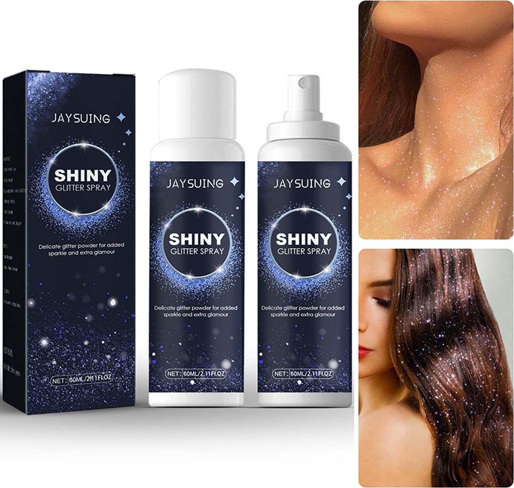 2 Stück 60ml Glitzerspray, Körper Glitzer, Holographisch Produktbild