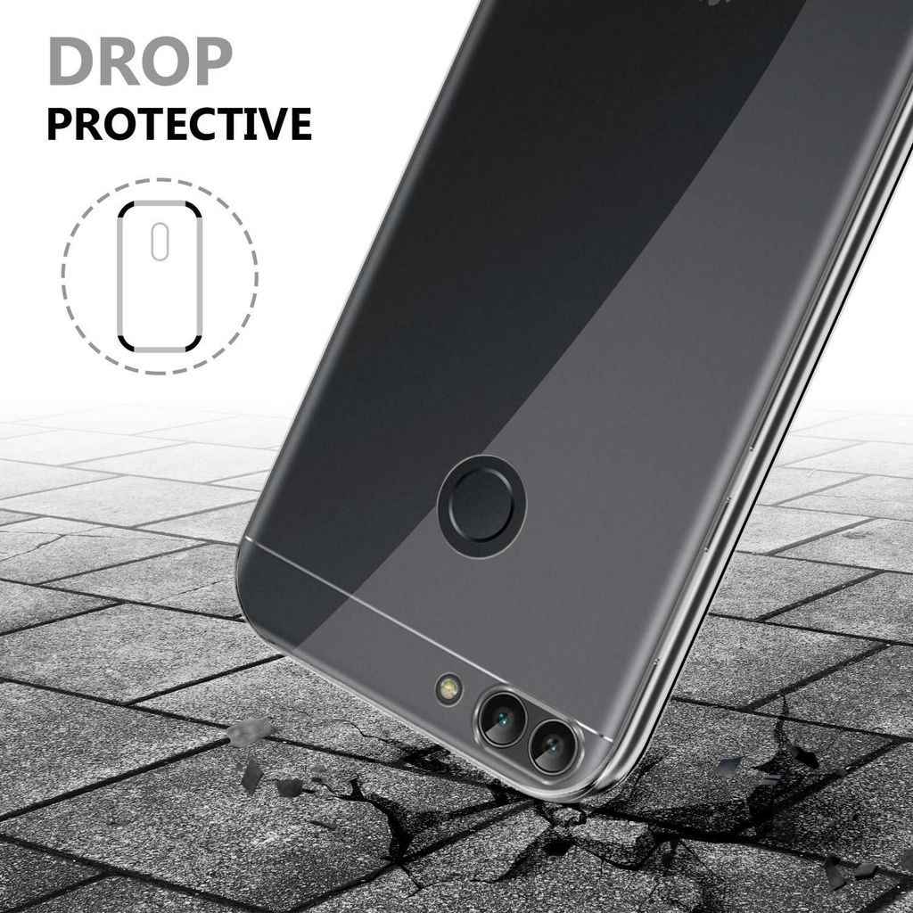 Funda Para Móvil - CADORABO Funda TPU 360 Grados, Compatible Con Huawei P SMART 2018 / Enjoy 7S Transparente 132733886