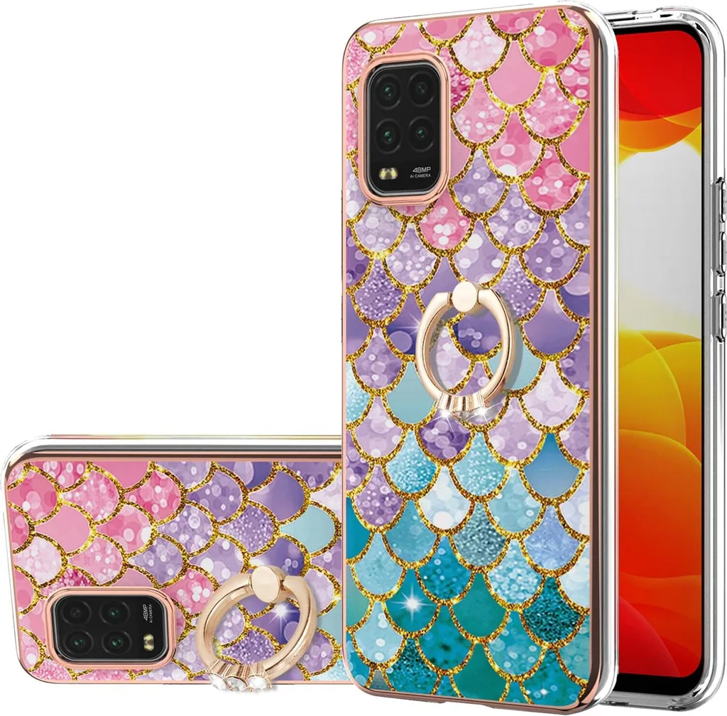 Cover Xiaomi Mi 10 Lite 5G Antiurto Fantasia con Ring Holder TPU