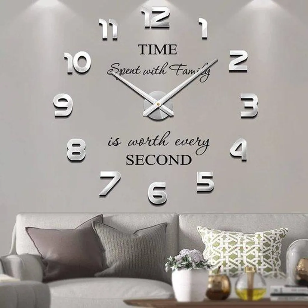 Horloge murale ronde moderne - Modèle Horizon 30cm en métal brossé