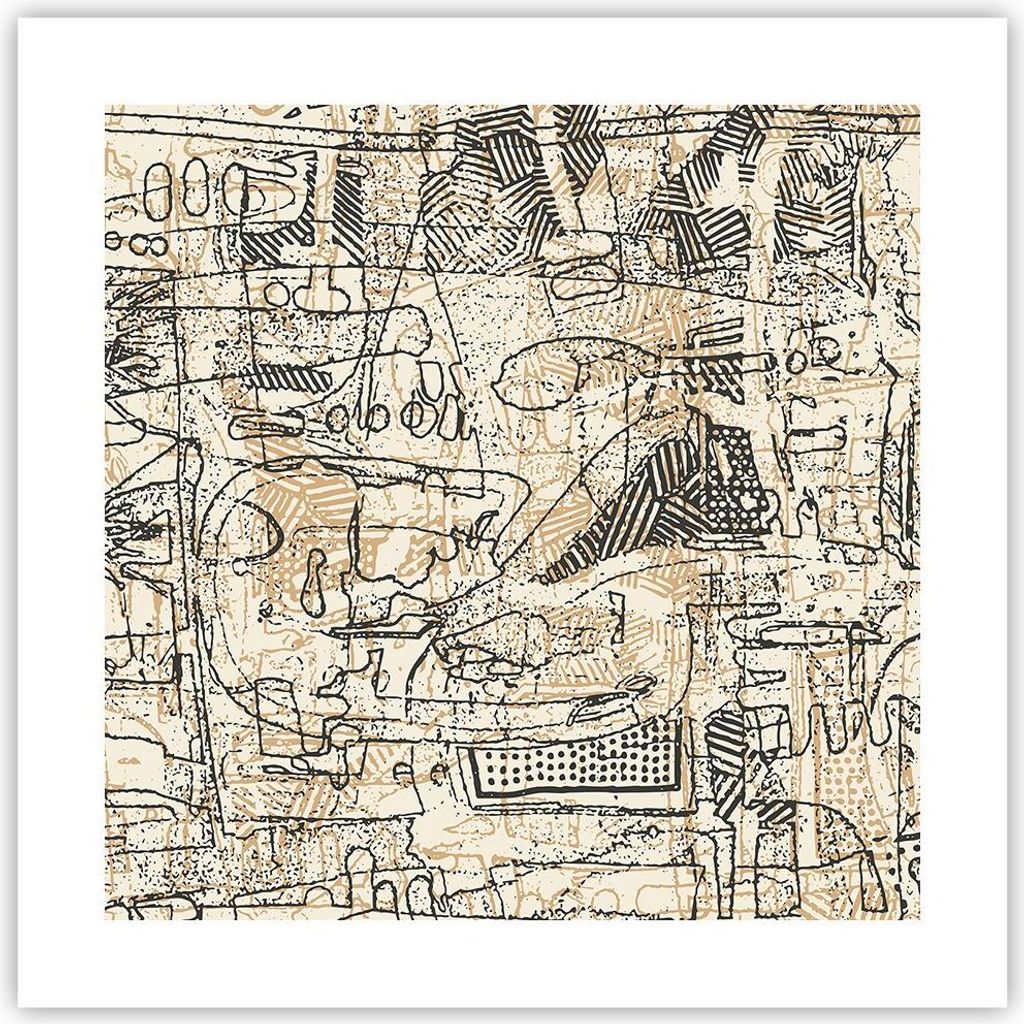 Poster - Poster ohne Rahmen - Graffiti Kritzeleien Zeichnen - 40x40 cm - Wand Bild - Wanddeko - Wandbilder - Kunstposter - Wandposter - Bilder - Ku...