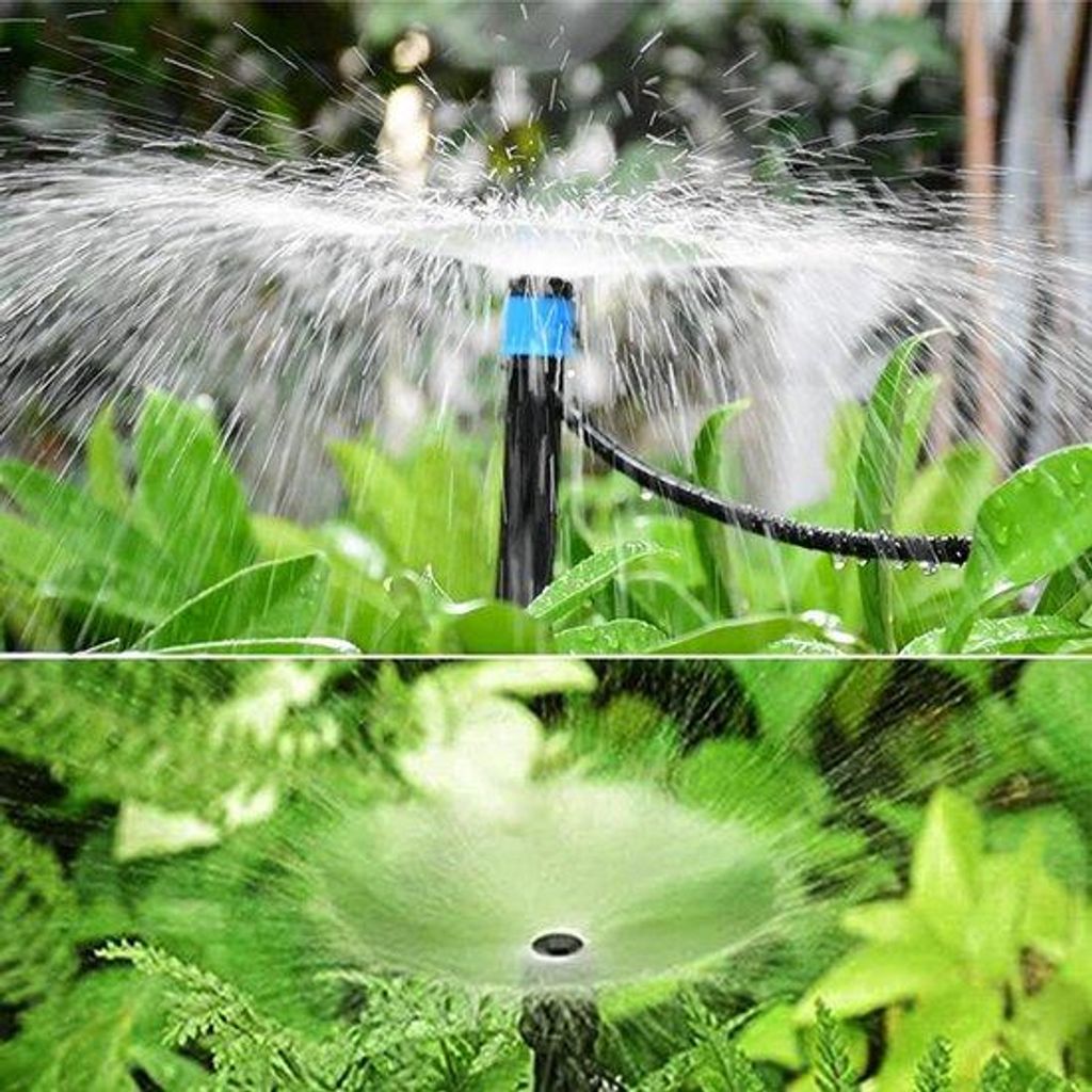 Premium Druppelirrigatiespots für 100 Stück | 4/7 mm Schlauch | 360 Grad justierbar | für Gärten und Blumenbeete | Effizientes Wasser geben