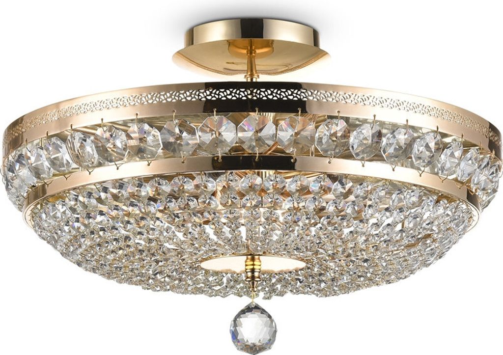 Maytoni Ottilia Kronleuchter 6-flammig Kristall Gold-Messing dimmbar E14 60W