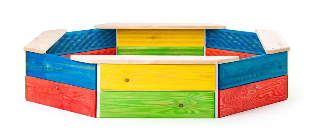 Sandkasten aus Holz - farbig Produktbild 