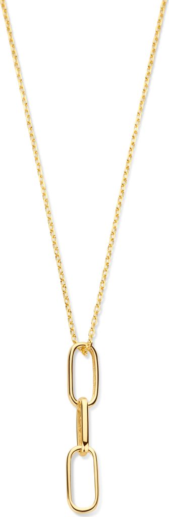 New Bling 9NBG-0645 Goldkette mit Anhänger - Glieder - 23x4.3mm - Ankerglied - 39+3+3cm - 0.87 Dicke - 14 Karat - Gold