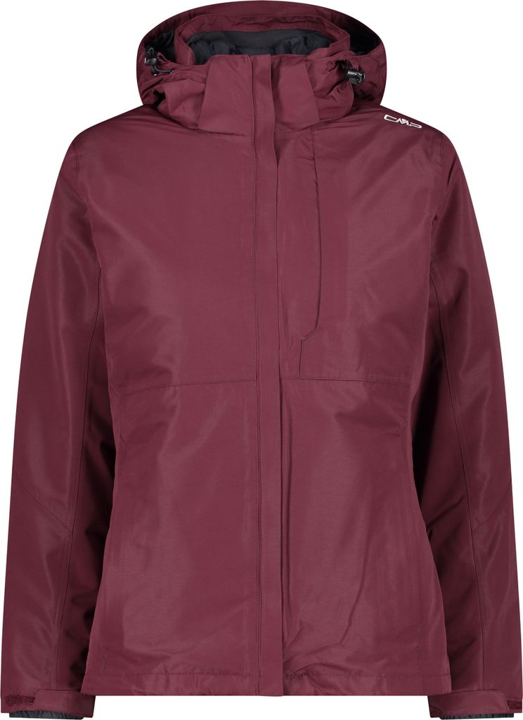 Cmp Woman Jacket Zip Hood Detachble Inn.jacket Burgundy 42
