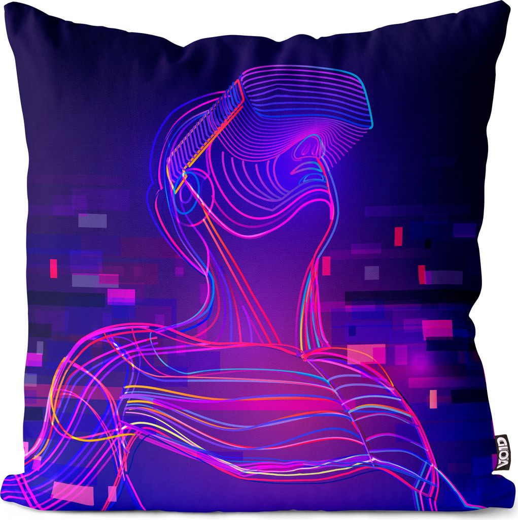 VOID Virtual Reality Brille Gamer Kissenbezug Kissenhülle Sofakissen Kissen Deko Outdoor-Kissen Dekokissen