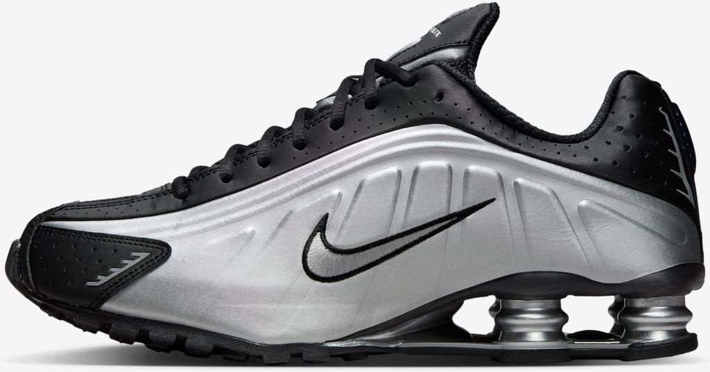 Nike Shox R4 "Metallic Silver Black" Schwarz, Größe: 43