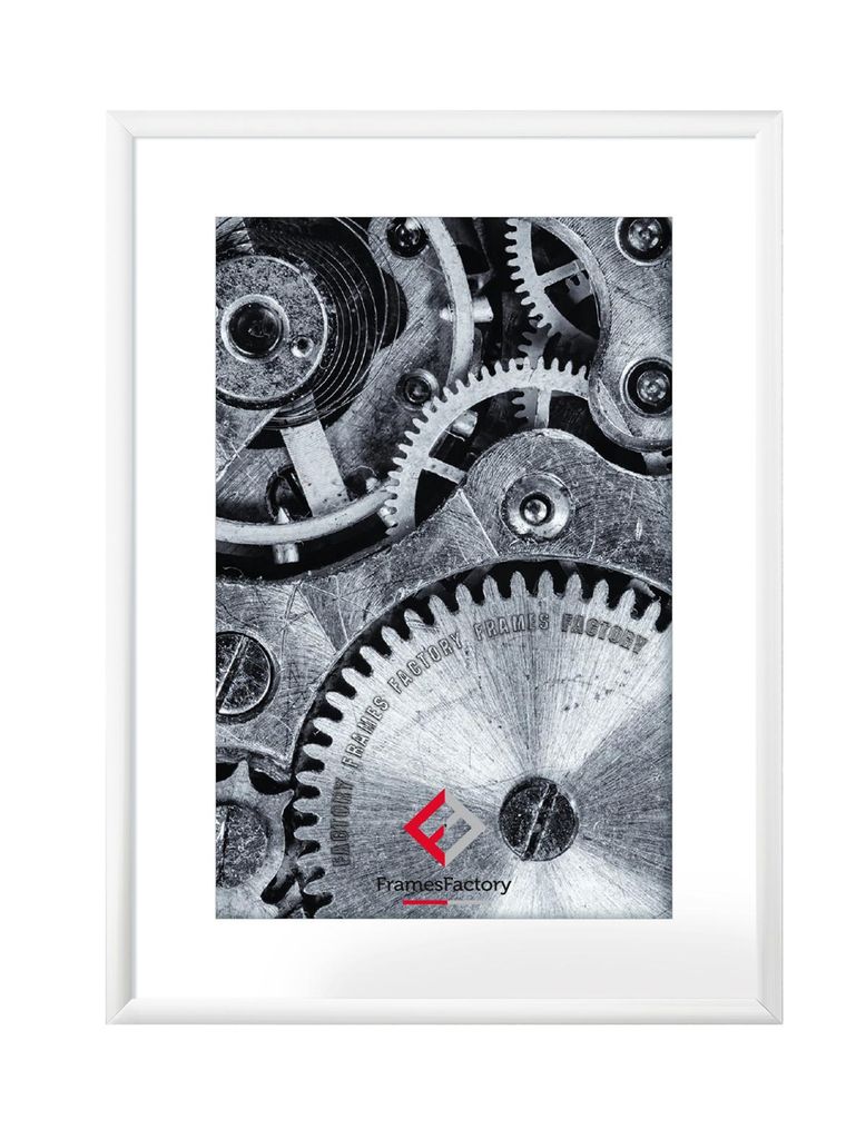 aFFa frames, Alu, Bilderrahmen aus Aluminium, Bild Foto Rahmen, Rechteckig, mit Acrylglasfront, Weiß, A3, 29,7x42 cm