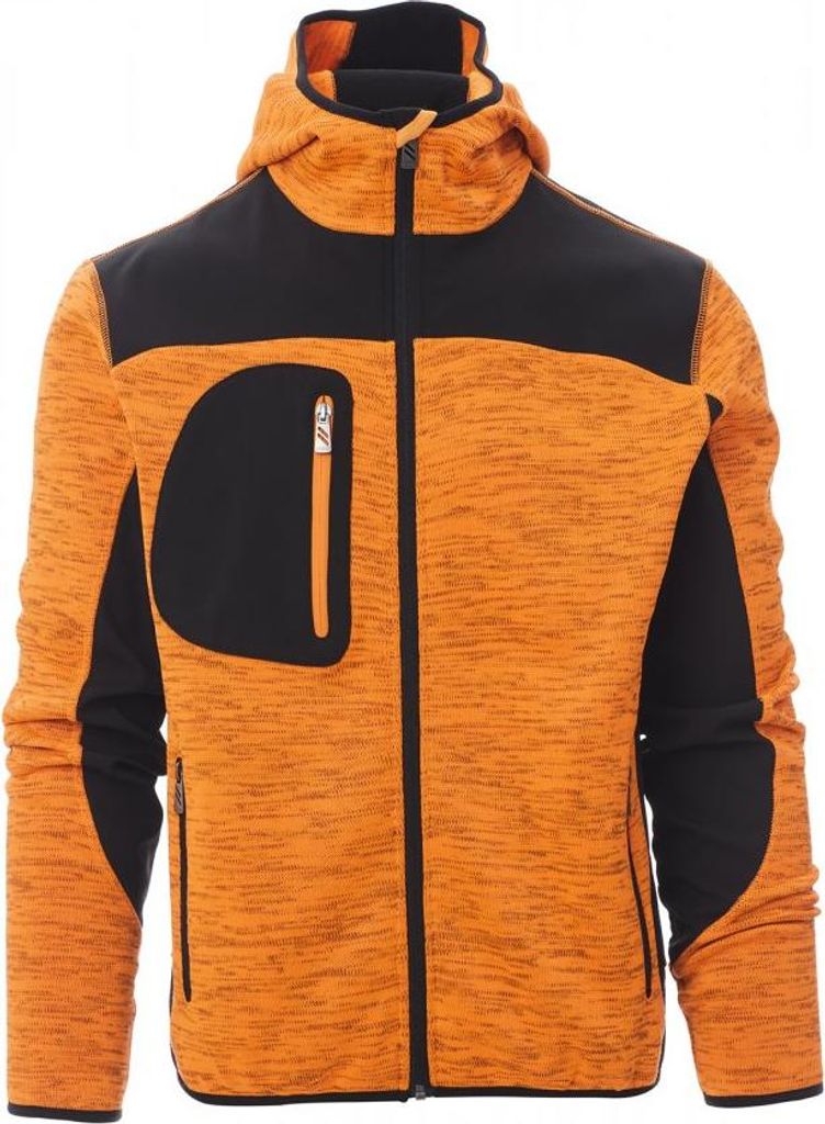 Payper TRIP Jacke Softshell-Strick fluoorange/schwarz, Gr. 3XL, 000453