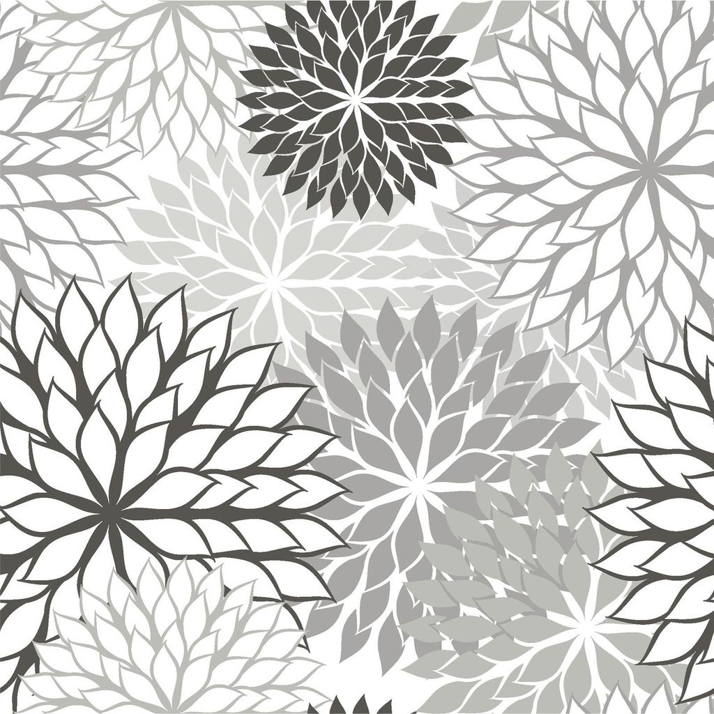 PAPSTAR Servietten 1/4-Falz, 25x25 cm grau, "Floralies" | Folie (20 Stück)
