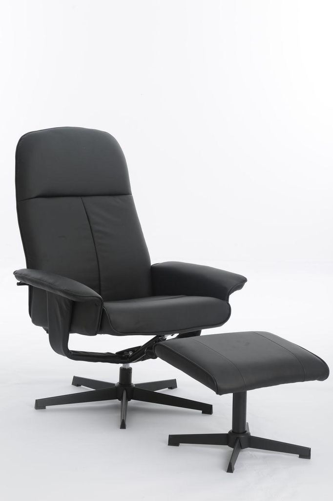 Happy Home Relaxsessel mit Hocker HWP58-SCH schwarz Sofasessel