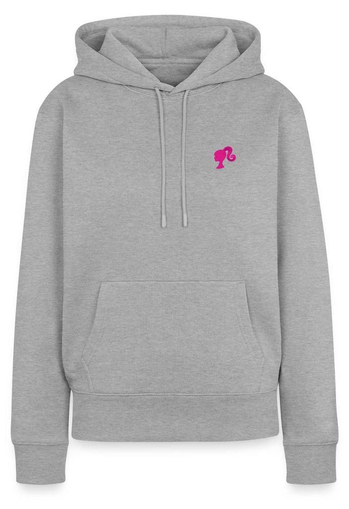 Spreadshirt Barbie Silhoutte Stick Damen Premium Hoodie, L, Grau meliert
