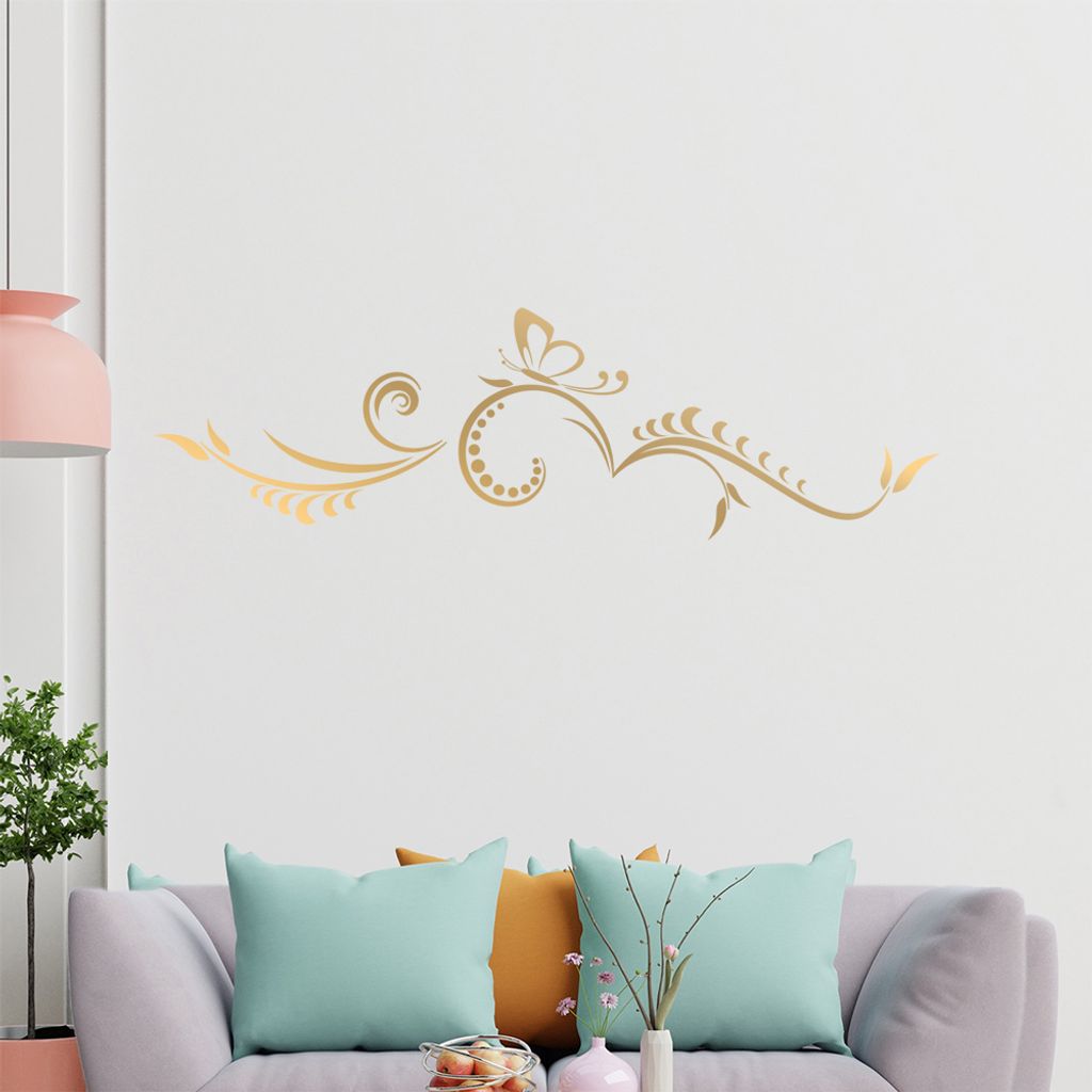 kleiner Schmmetterling - Tribal Wandtattoo in 6 Größen - Wandaufkleber Wall Sticker - Dekoration, Küche, Wohnzimmer, Schlafzimmer, Badezimmer
