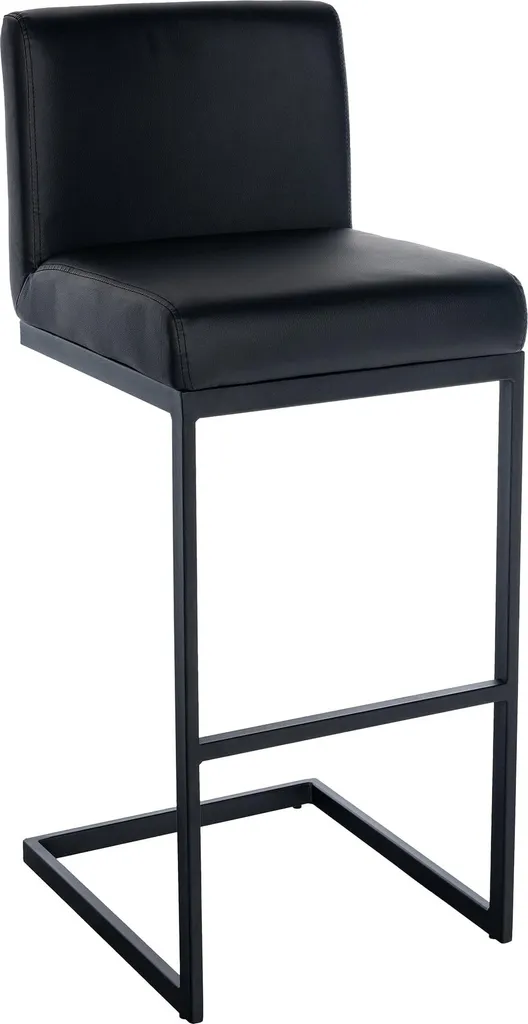 Tabouret Hopewell réglable en similicuir avec repose-pied et dossier