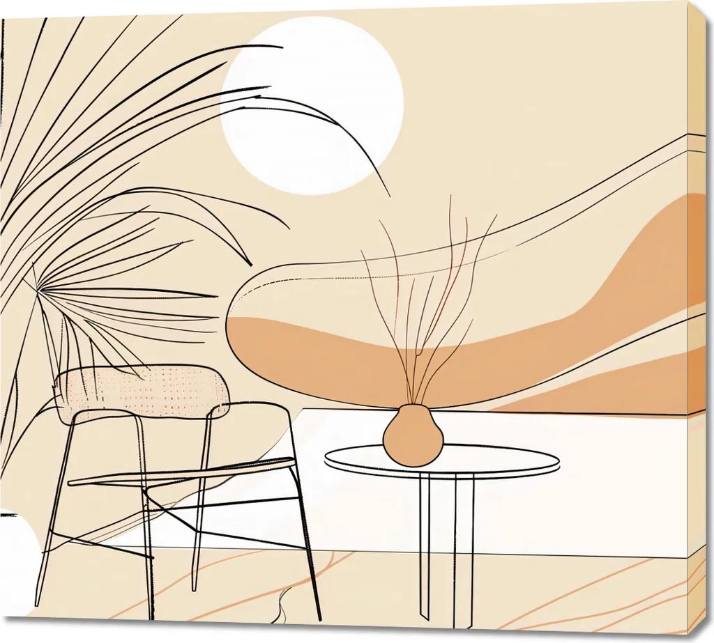 Decorazione Casa: Quadro 100x90 Paesaggio Mattutino Alba su Tela