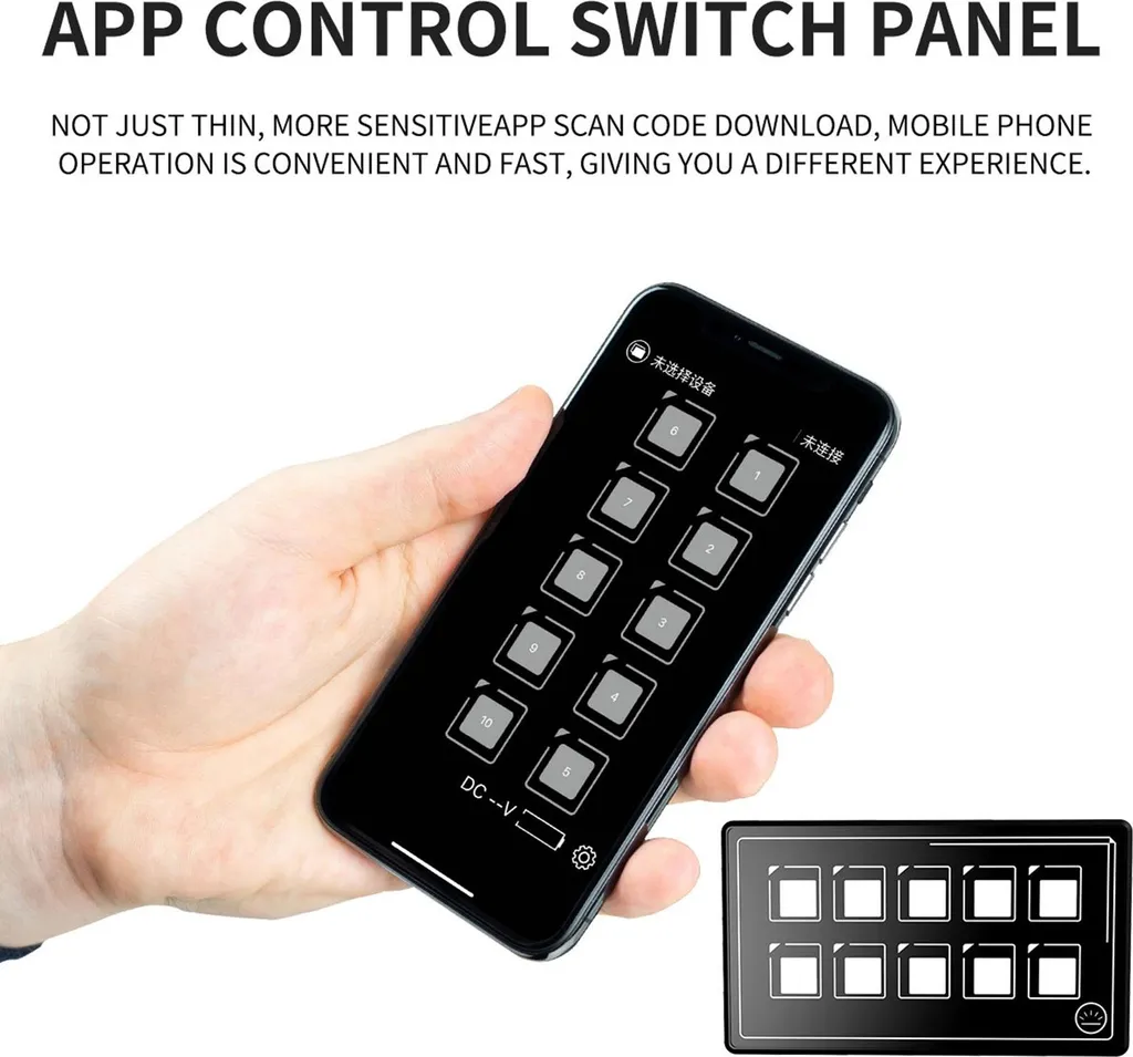 Centrale Électrique Bluetooth 10p pour Éclairage et Accessoires de RV