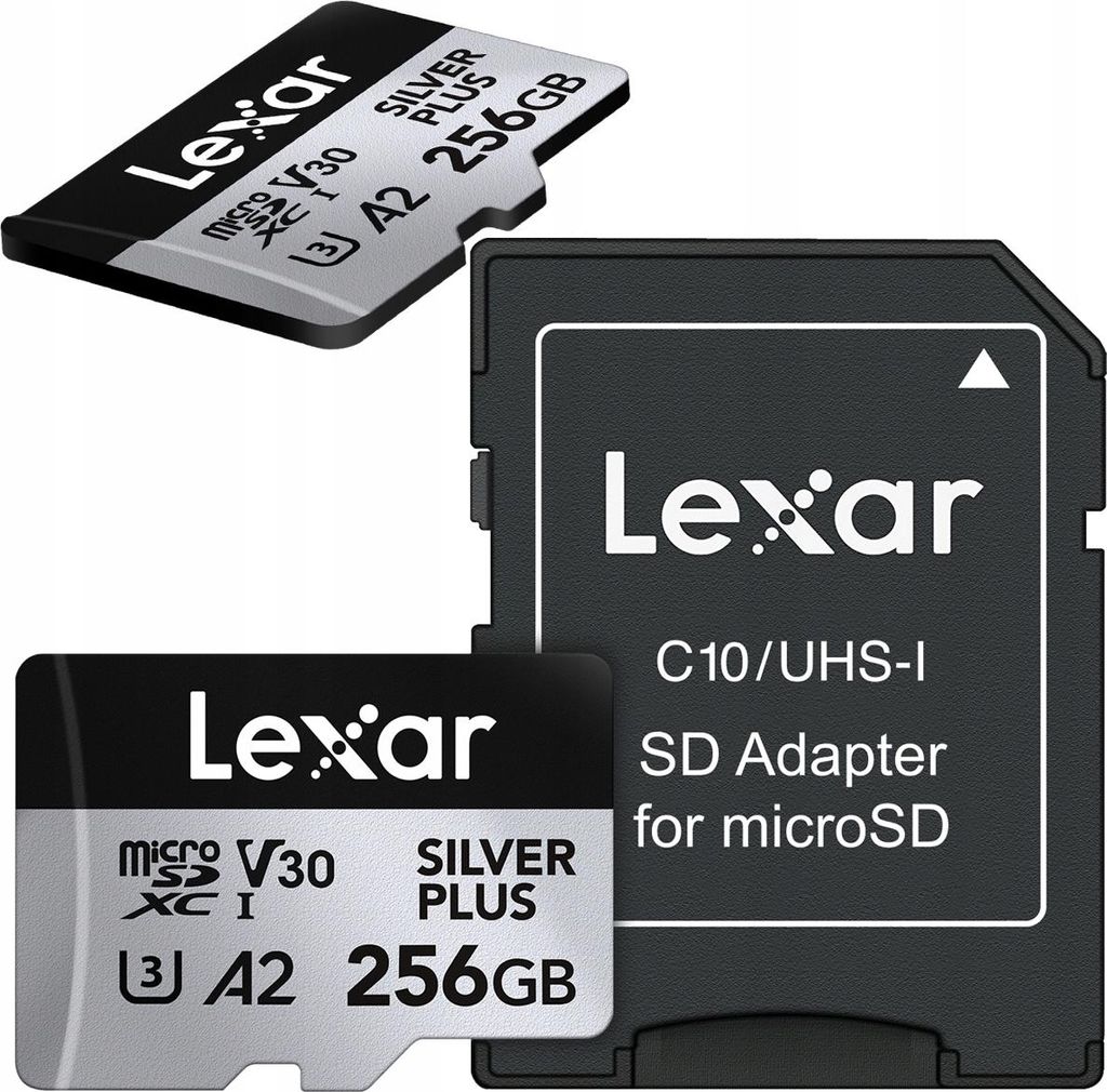 Karta pamici Lexar micro SDXC 256GB Silver Plus Zdjęcie produktu 