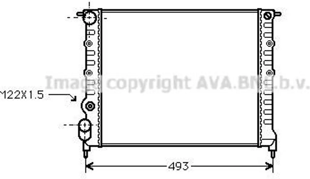 Radiateur pour circuit de refroidissement Renault Clio - Remplacement OE