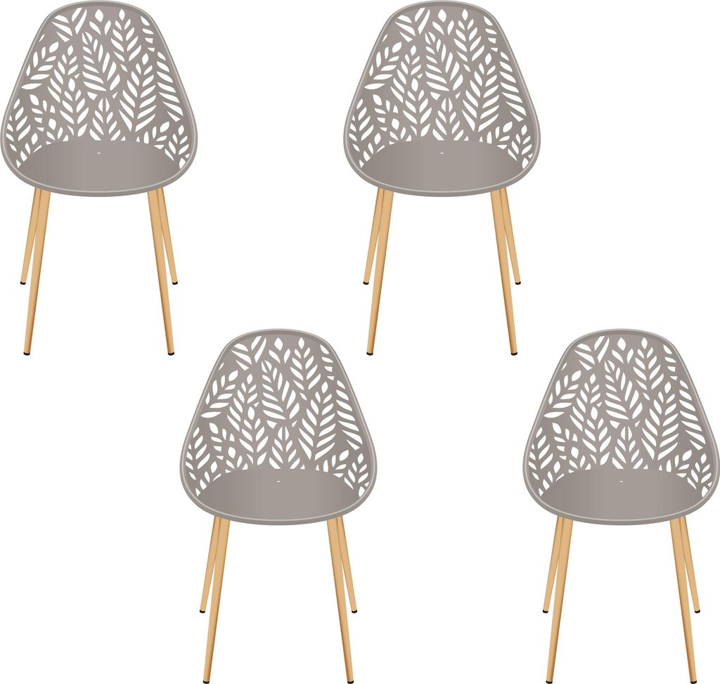 Chaise Lucena Taupe - Lot De 4 Image du produit 