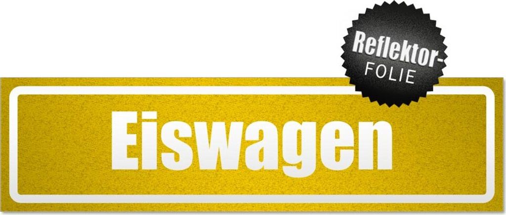 Eiswagen invertiert Magnetschild Schild magnetisch