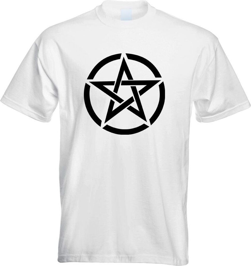 Kiwistar - T-Shirt - Weiss - Pentagramm Motiv2 Motiv Bedruckt Funshirt Design Print - mit Motiv Bedruckt - Funshirt Design - Sport - Freizeit - Her...