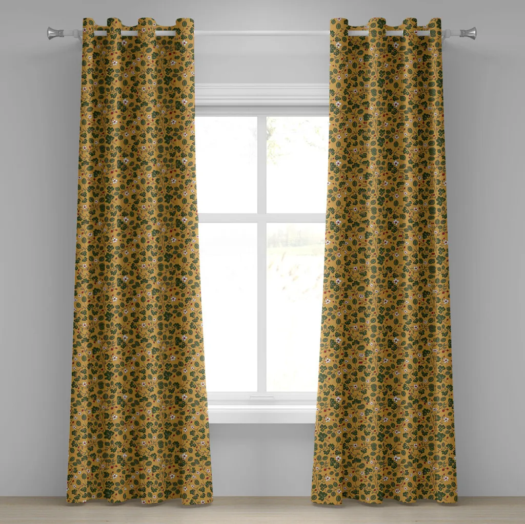 ABAKUHAUS Rideau à Oeillets Motif Champ de Marguerites 280 x 175 cm