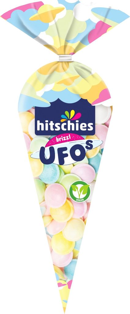 hitschies brizzl Ufo Bunte Oblaten mit Brausefüllung 75g Produktbild 