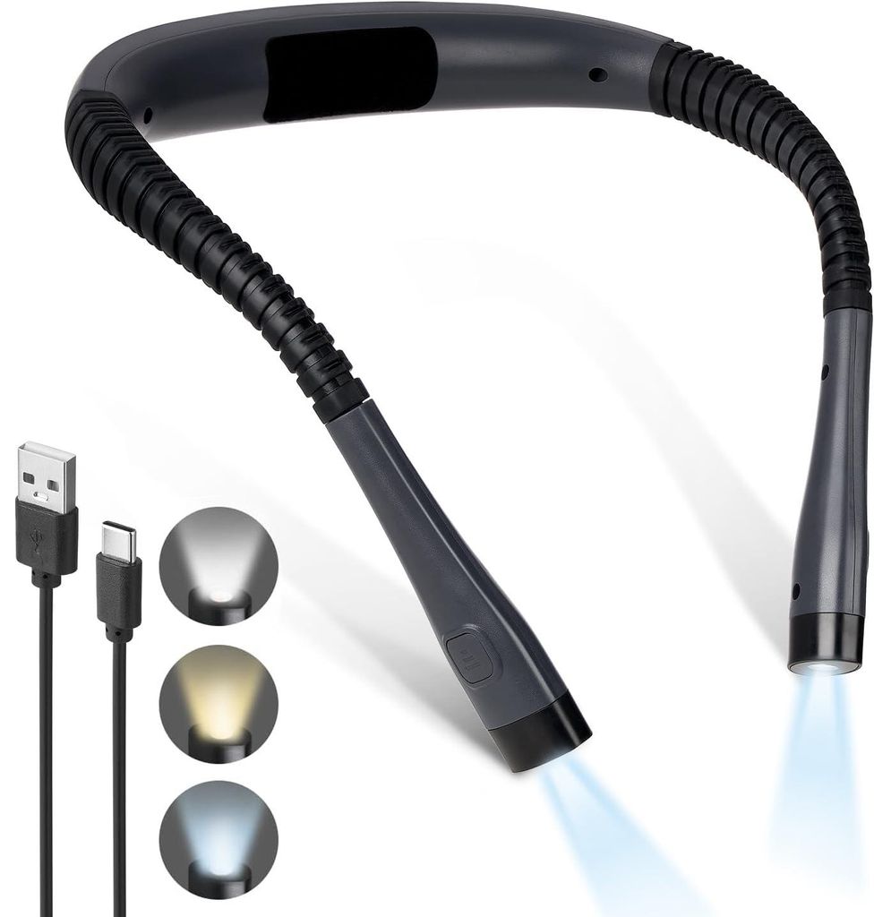 LED Hals Leselampe, Hals Leselampe Buch, Buchlampe, Produktbild 