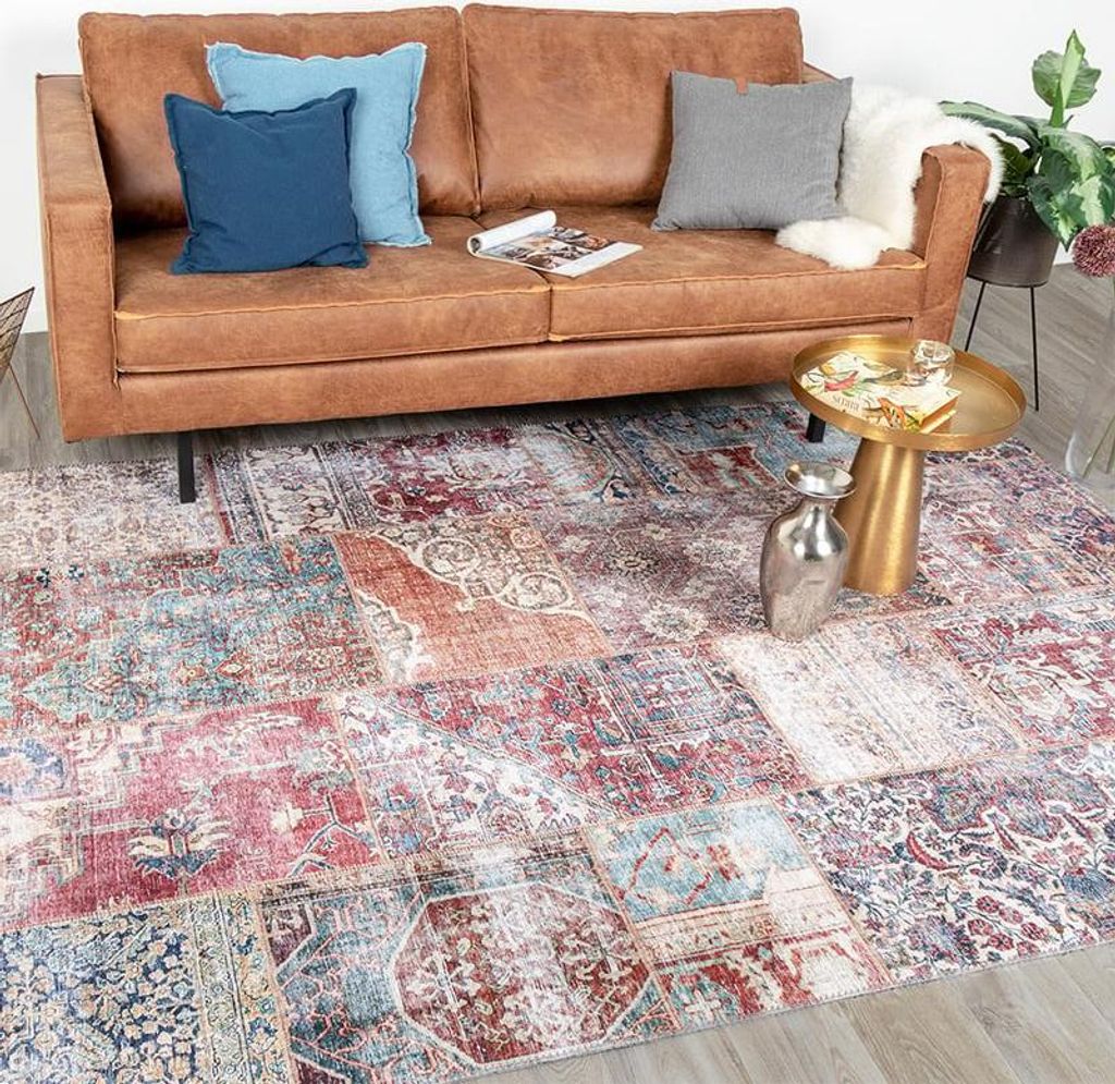 Volero - Teppich Patchwork - Azara Rot - 300x400 cm - Produktbild 