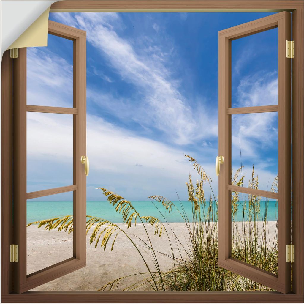 ARTland Wandbild, selbstklebend Himmlische Stille am Strand genießen Größe: 70x70 cm