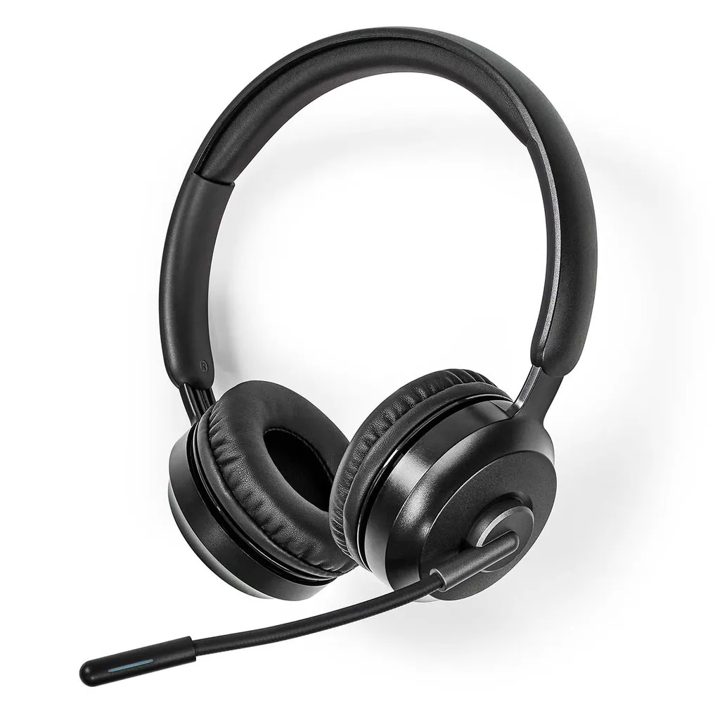 Cuffie Bluetooth Pieghevoli Nero - Auricolare Stereo PC con Microfono - 3