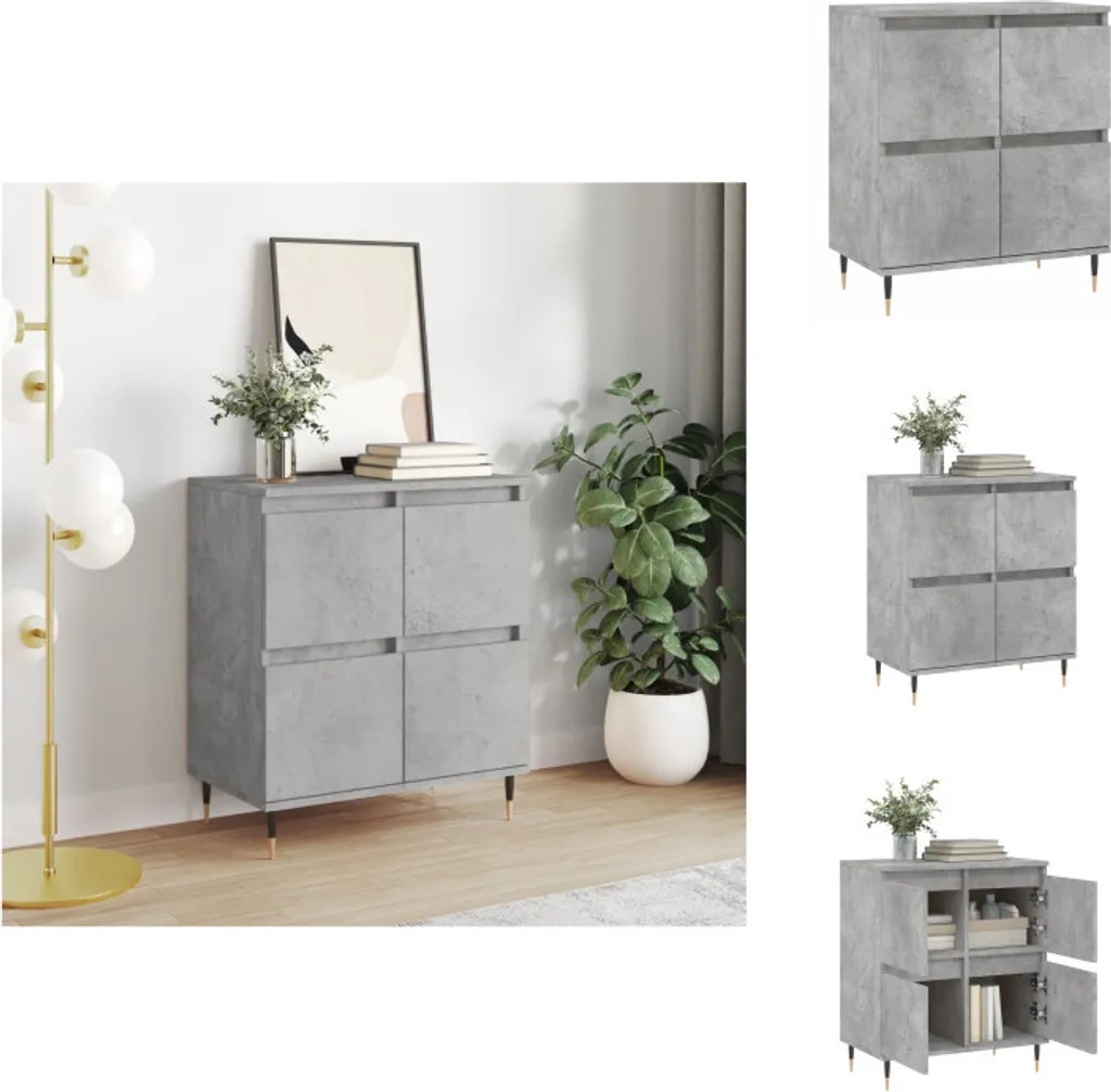 Credenza vidaXL 60x35x70 cm Legno Multistrato Grigio Cemento
