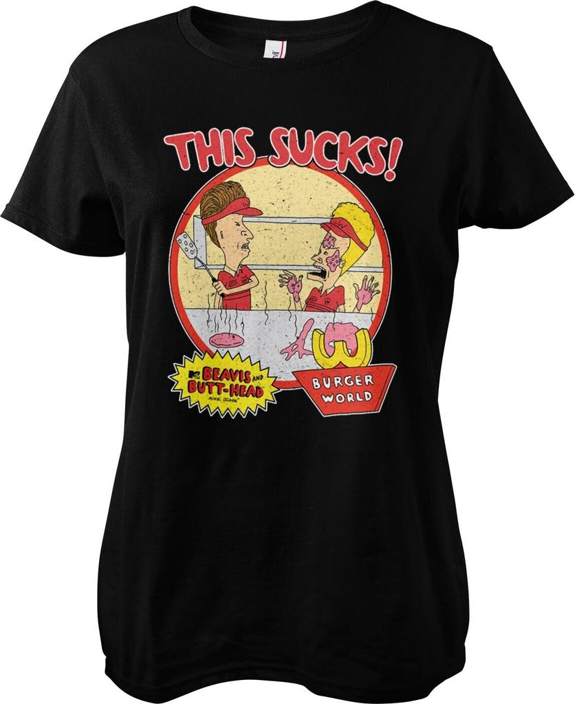 Beavis and Butt-Head - This Sucks Girly Tee - X-Large - Black